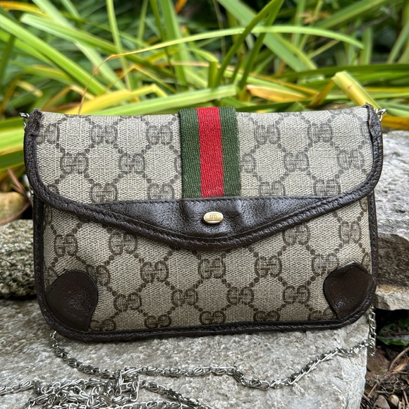 Vintage Gucci Mini Bag with Crossbody Strap-7x4.5-Silver Chain Link Strap - Picture 3 of 17